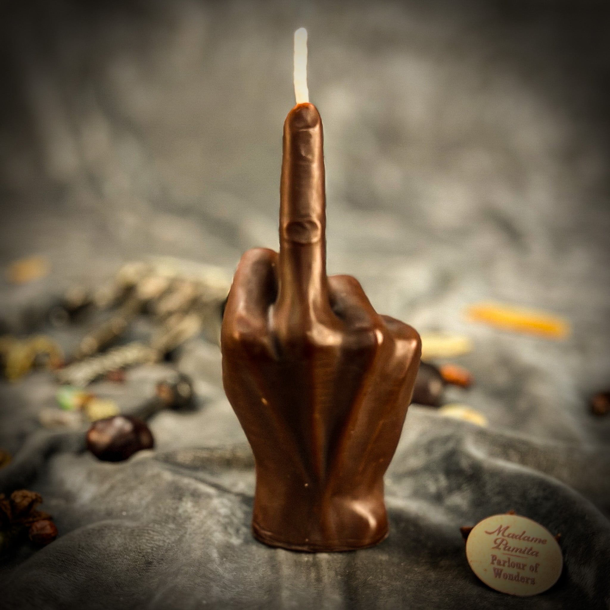 Beeswax Middle Finger Spell Candle - Banishing, Boundaries & Empowerment | Beeswax Candle | Wiccan Center