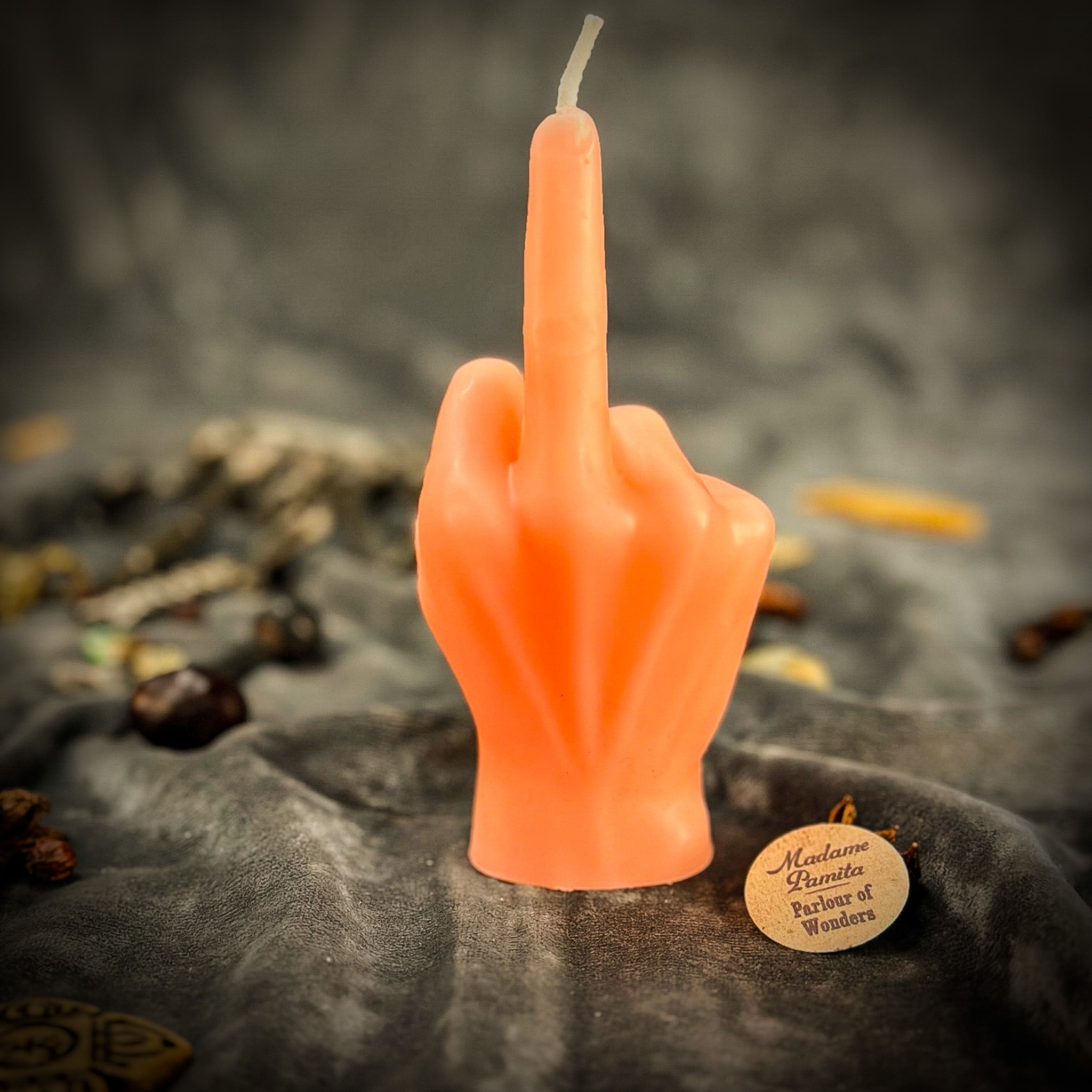 Beeswax Middle Finger Spell Candle - Banishing, Boundaries & Empowerment | Beeswax Candle | Wiccan Center