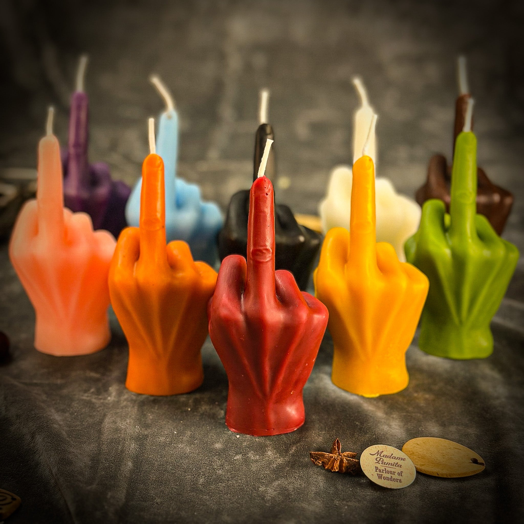 Beeswax Middle Finger Spell Candle - Banishing, Boundaries & Empowerment | Beeswax Candle | Wiccan Center
