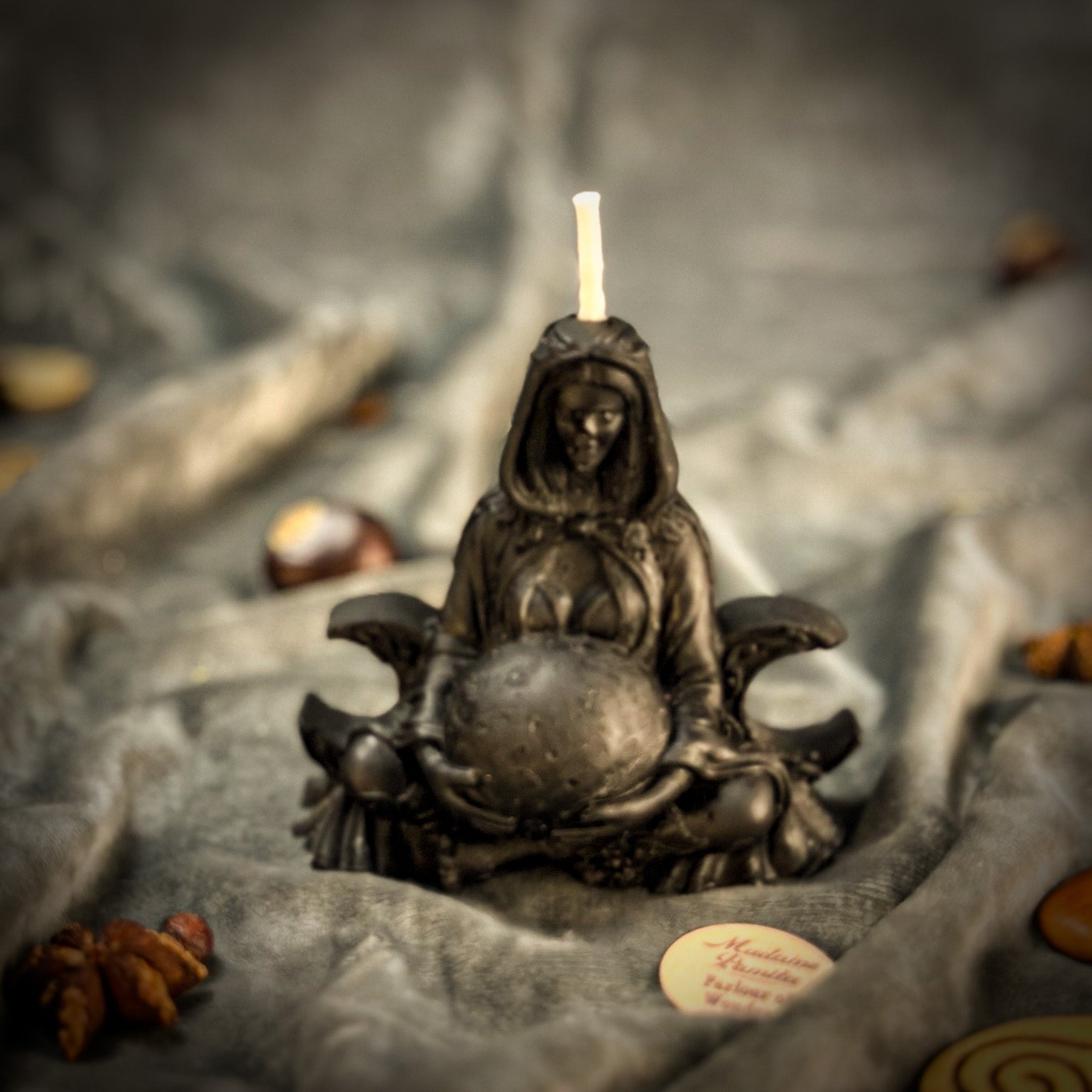 Beeswax Moon Goddess Spell Candle - Lunar Magic & Divine Feminine Energy | Beeswax Candle | Wiccan Center