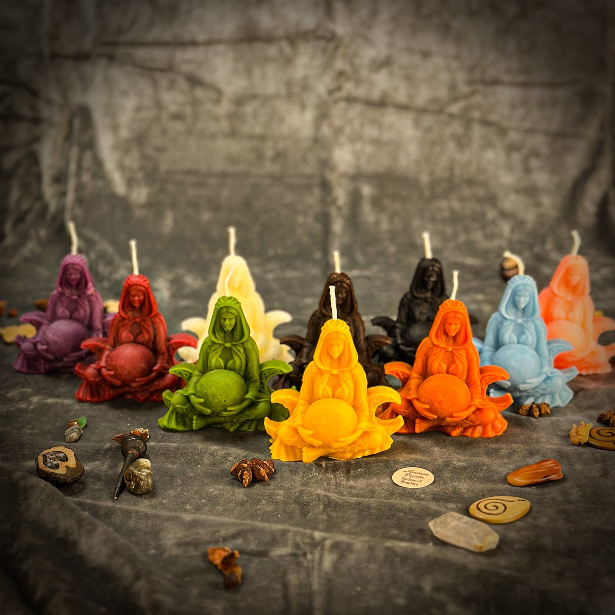 Beeswax Moon Goddess Spell Candle - Lunar Magic & Divine Feminine Energy | Beeswax Candle | Wiccan Center