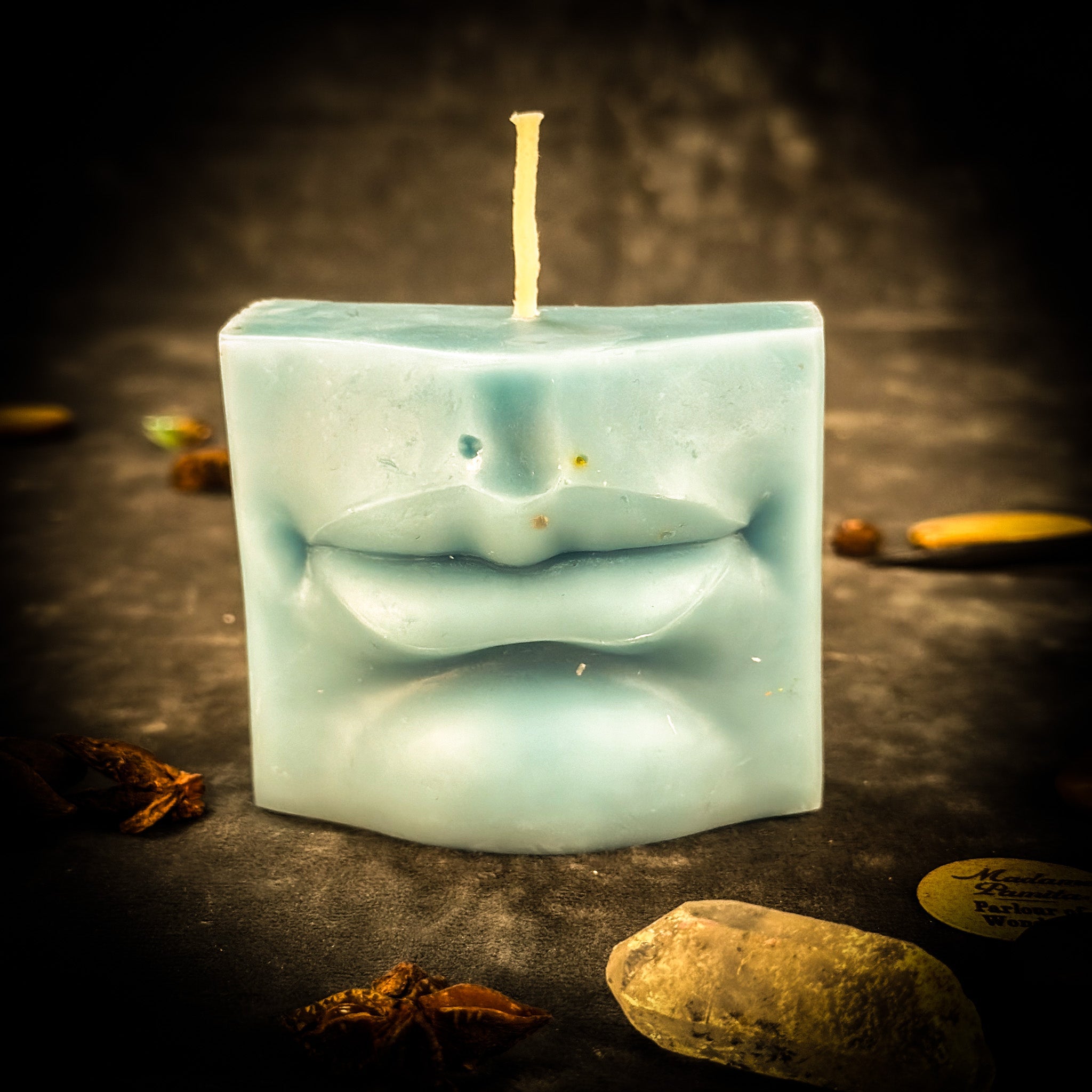 Beeswax Ex-Voto Mouth Spell Candle - Communication, Healing & Speaking Truth | Beeswax Candle | Wiccan Center
