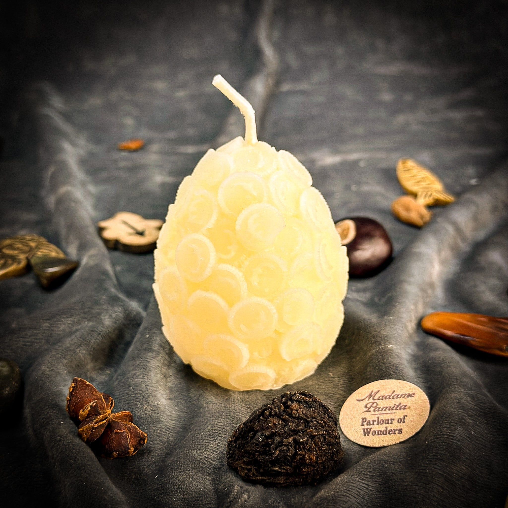 Beeswax Nest Egg Spell Candle - Savings & Financial Security | Beeswax Candle | Wiccan Center