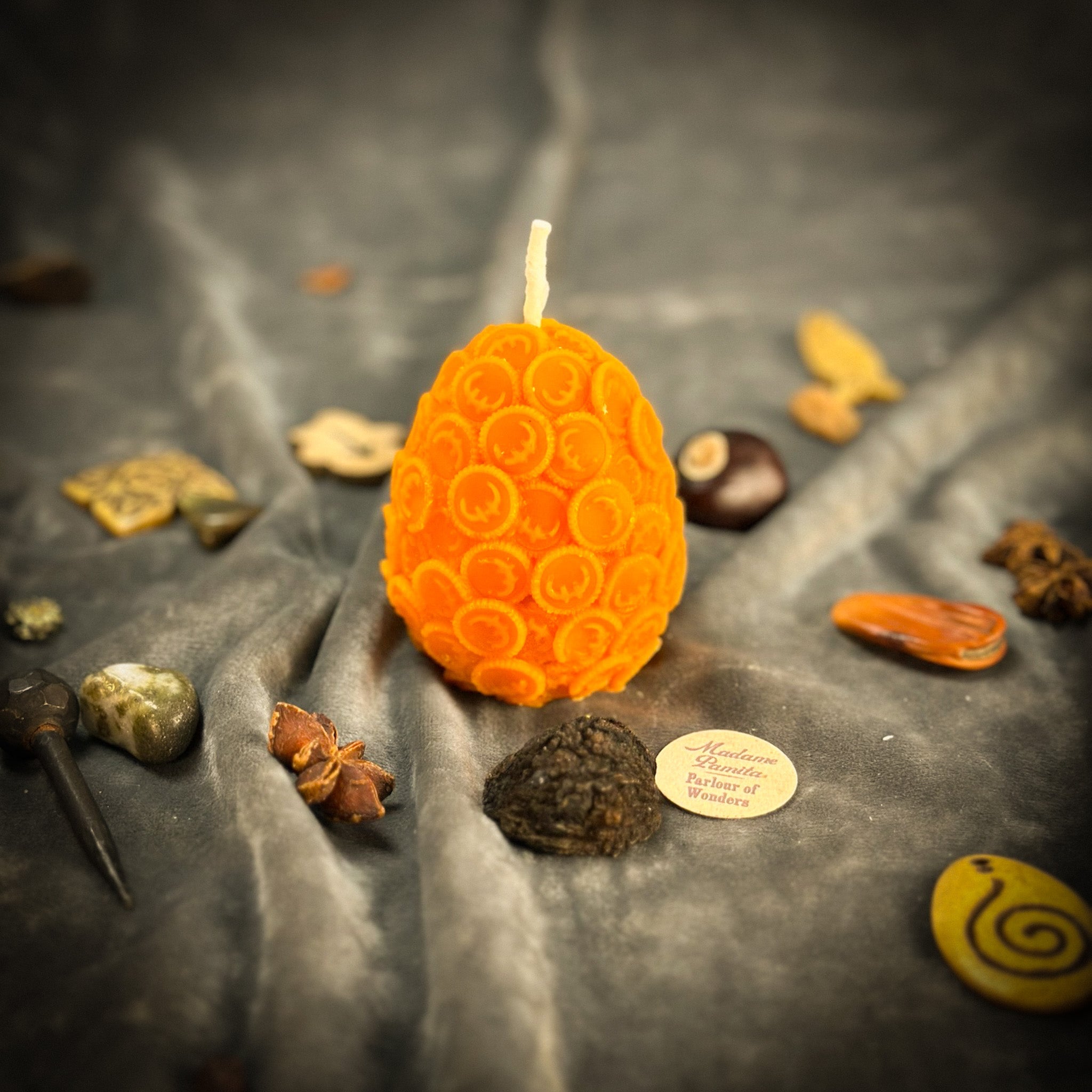 Beeswax Nest Egg Spell Candle - Savings & Financial Security | Beeswax Candle | Wiccan Center