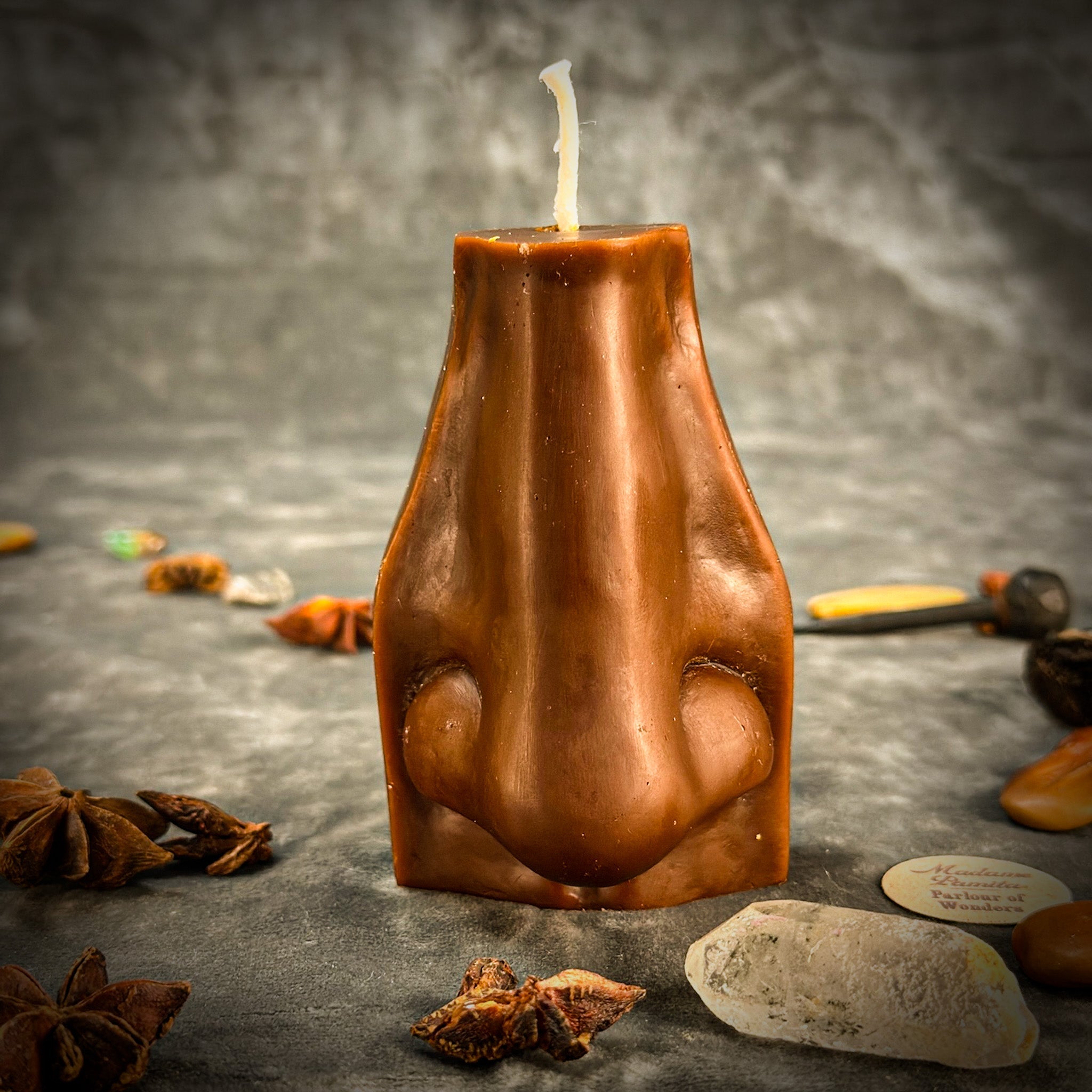 Beeswax Ex-Voto Nose Spell Candle - Clairalience, Intuition & Healing | Beeswax Candle | Wiccan Center