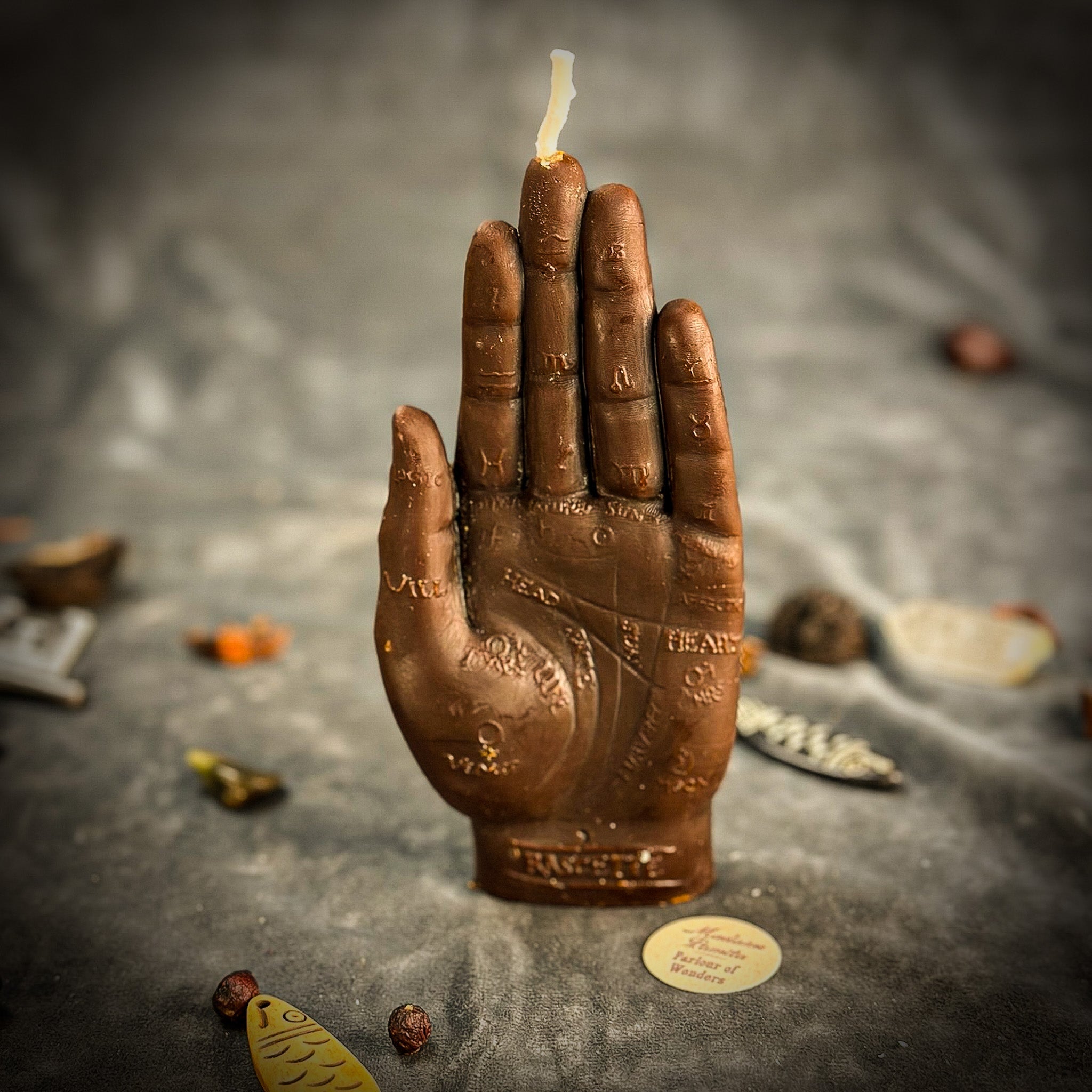 Beeswax Hand of Fate Spell Candle - Destiny, Transformation & Divine Timing | Beeswax Candle | Wiccan Center