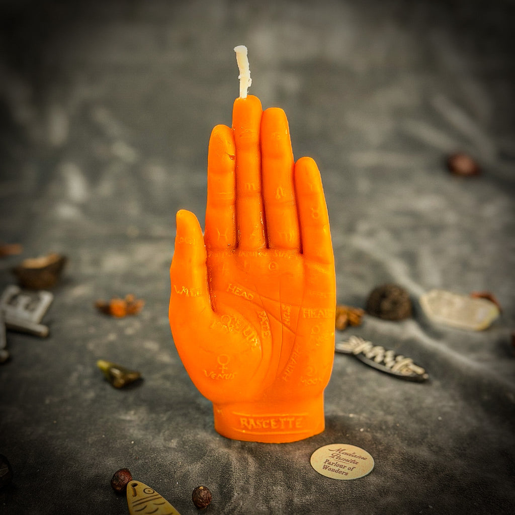 Beeswax Hand of Fate Spell Candle - Destiny, Transformation & Divine Timing | Beeswax Candle | Wiccan Center