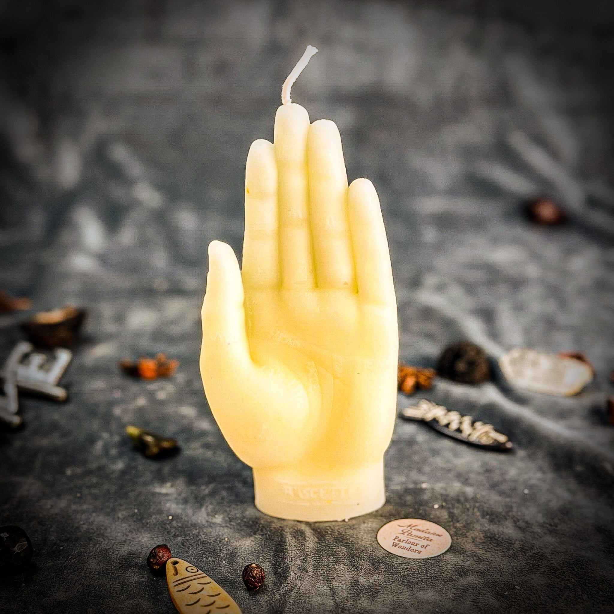 Beeswax Hand of Fate Spell Candle - Destiny, Transformation & Divine Timing | Beeswax Candle | Wiccan Center