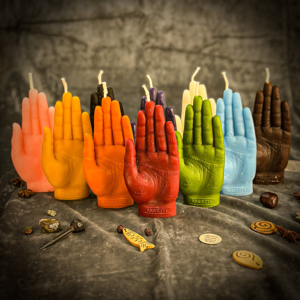 Beeswax Hand of Fate Spell Candle - Destiny, Transformation & Divine Timing | Beeswax Candle | Wiccan Center