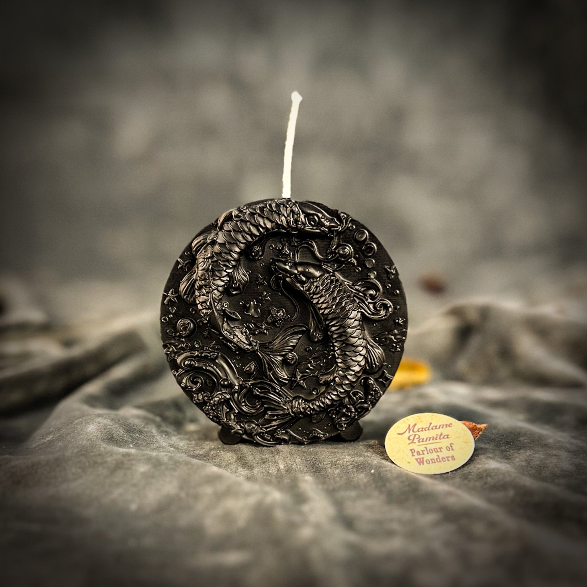 Beeswax Pisces Fish Zodiac Spell Candle - Intuition, Compassion & Dreams | Beeswax Candle | Wiccan Center