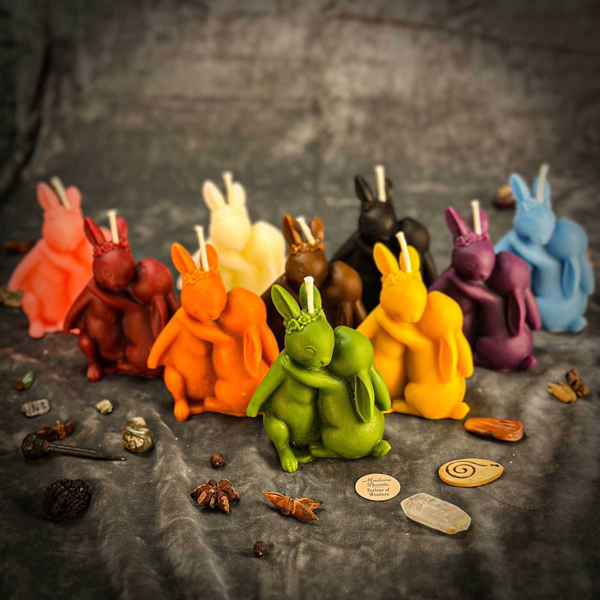 Beeswax Rabbit Rabbit Spell Candle - Good Luck & New Beginnings | Beeswax Candle | Wiccan Center