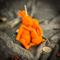 Beeswax Rabbit Rabbit Spell Candle - Good Luck & New Beginnings | Beeswax Candle | Wiccan Center