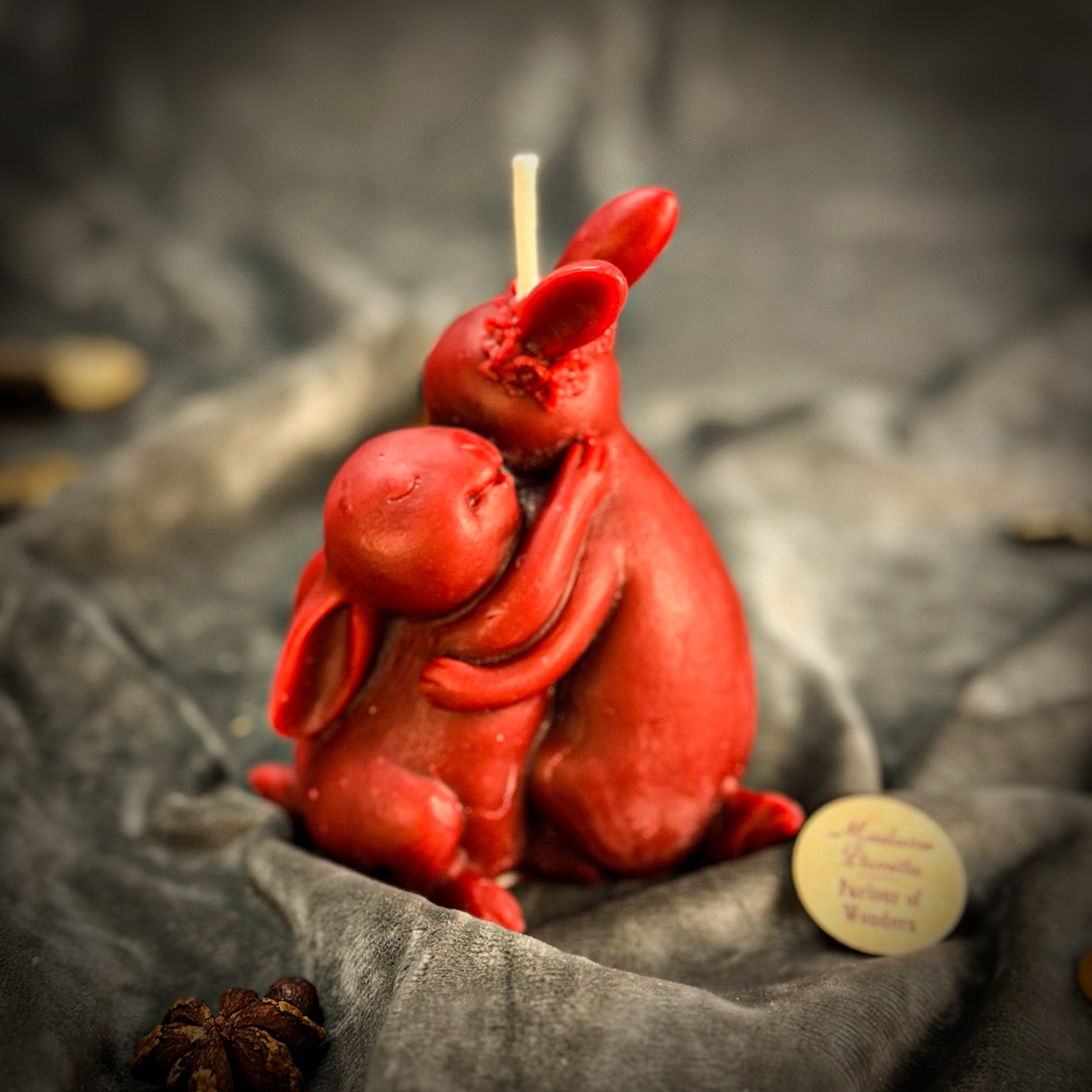 Beeswax Rabbit Rabbit Spell Candle - Good Luck & New Beginnings | Beeswax Candle | Wiccan Center