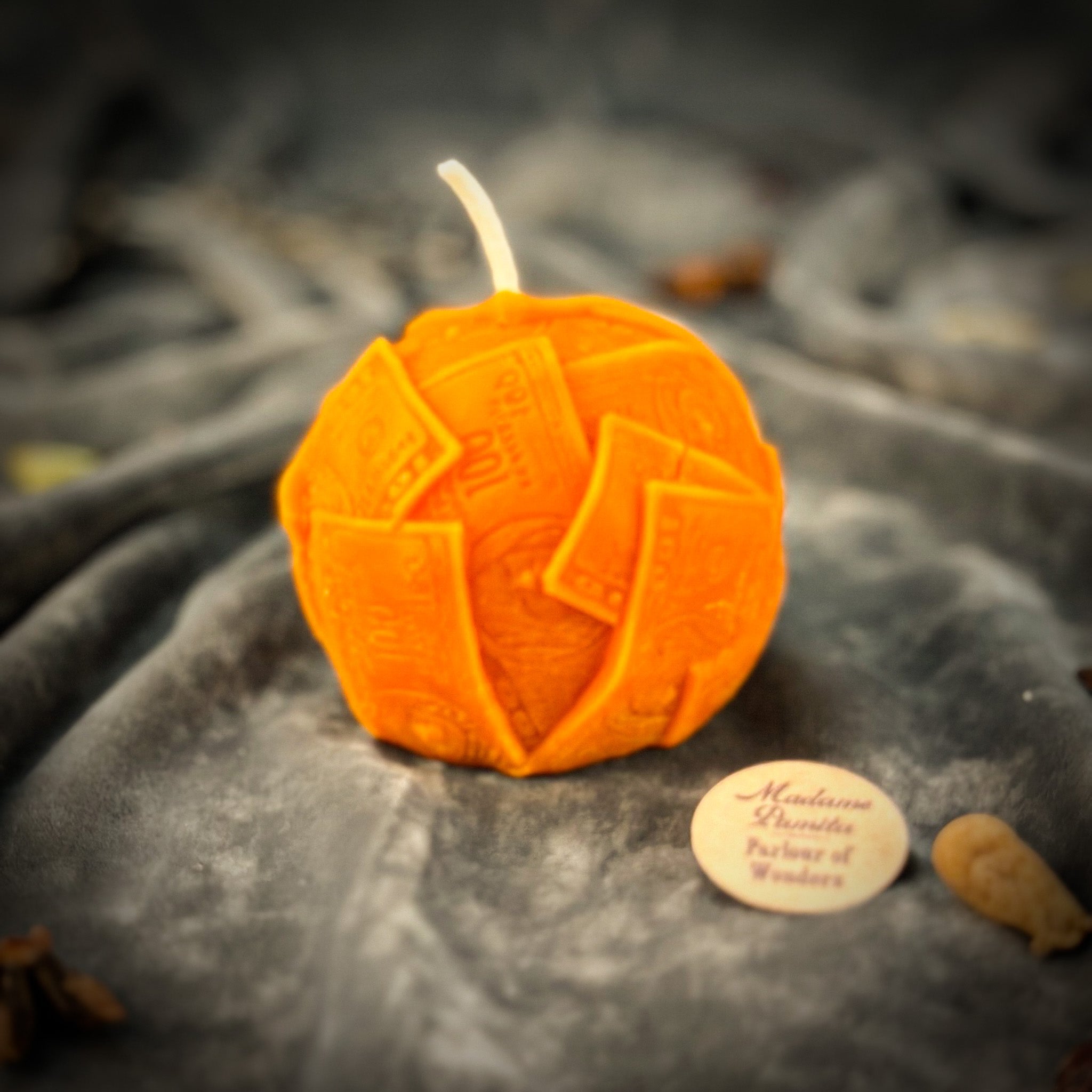 Beeswax Rolling in Dough Spell Candle - Luxury Wealth & Opulent Abundance | Beeswax Candle | Wiccan Center
