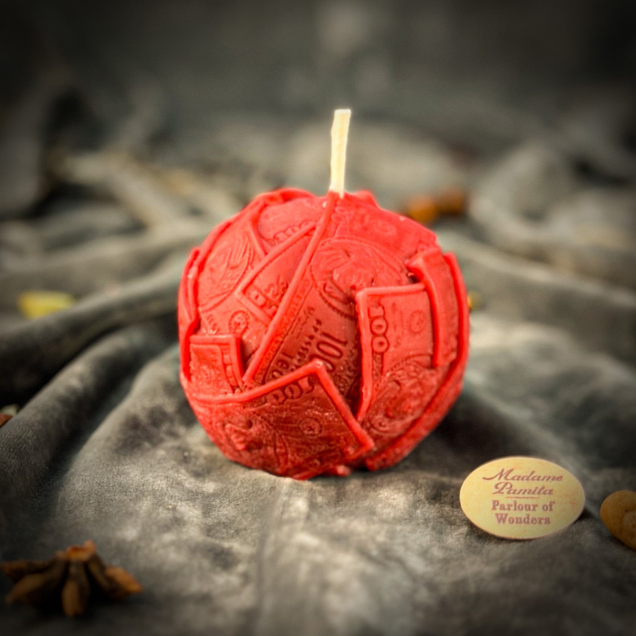 Beeswax Rolling in Dough Spell Candle - Luxury Wealth & Opulent Abundance | Beeswax Candle | Wiccan Center