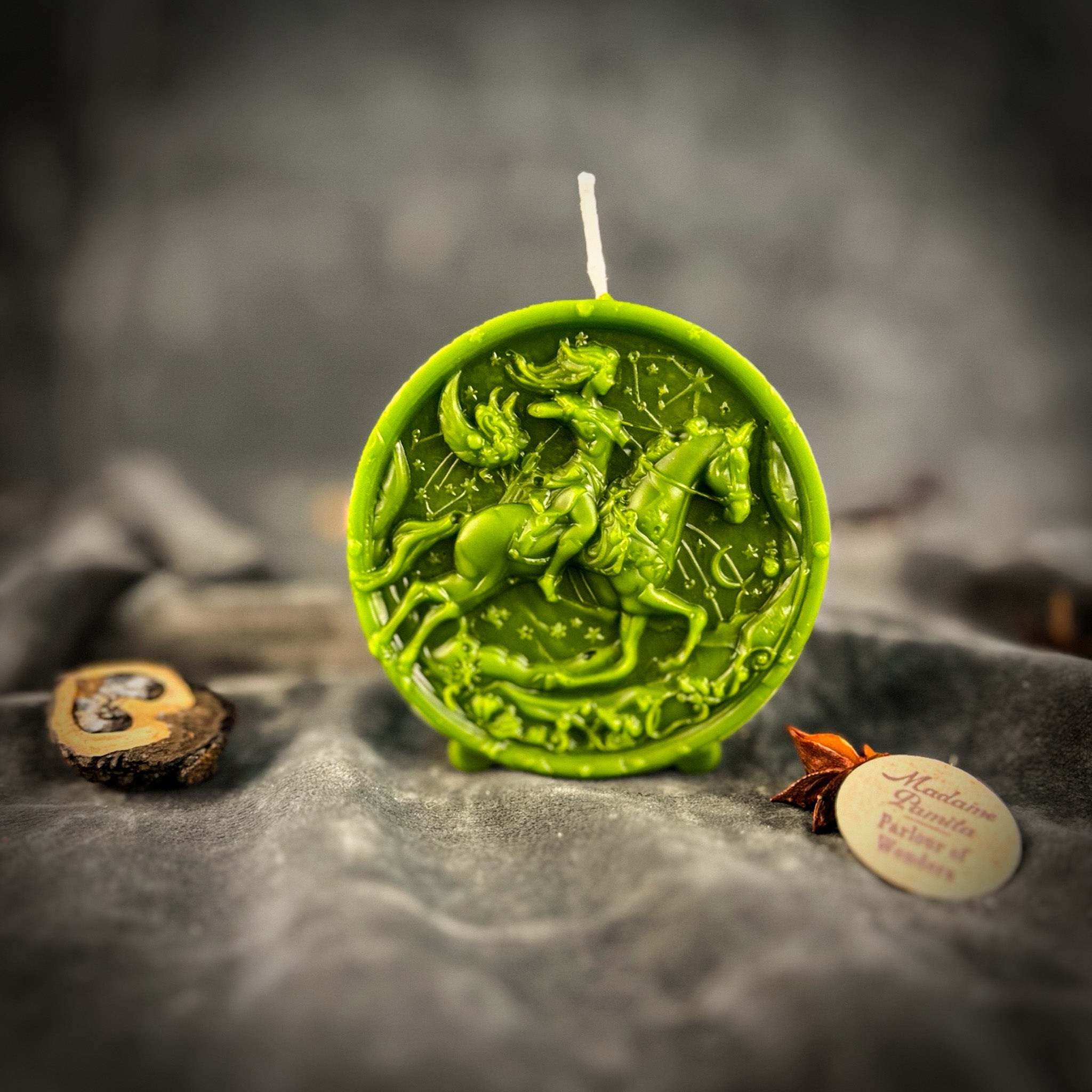 Beeswax Sagittarius Archer Zodiac Spell Candle - Adventure, Wisdom & Optimism | Beeswax Candle | Wiccan Center