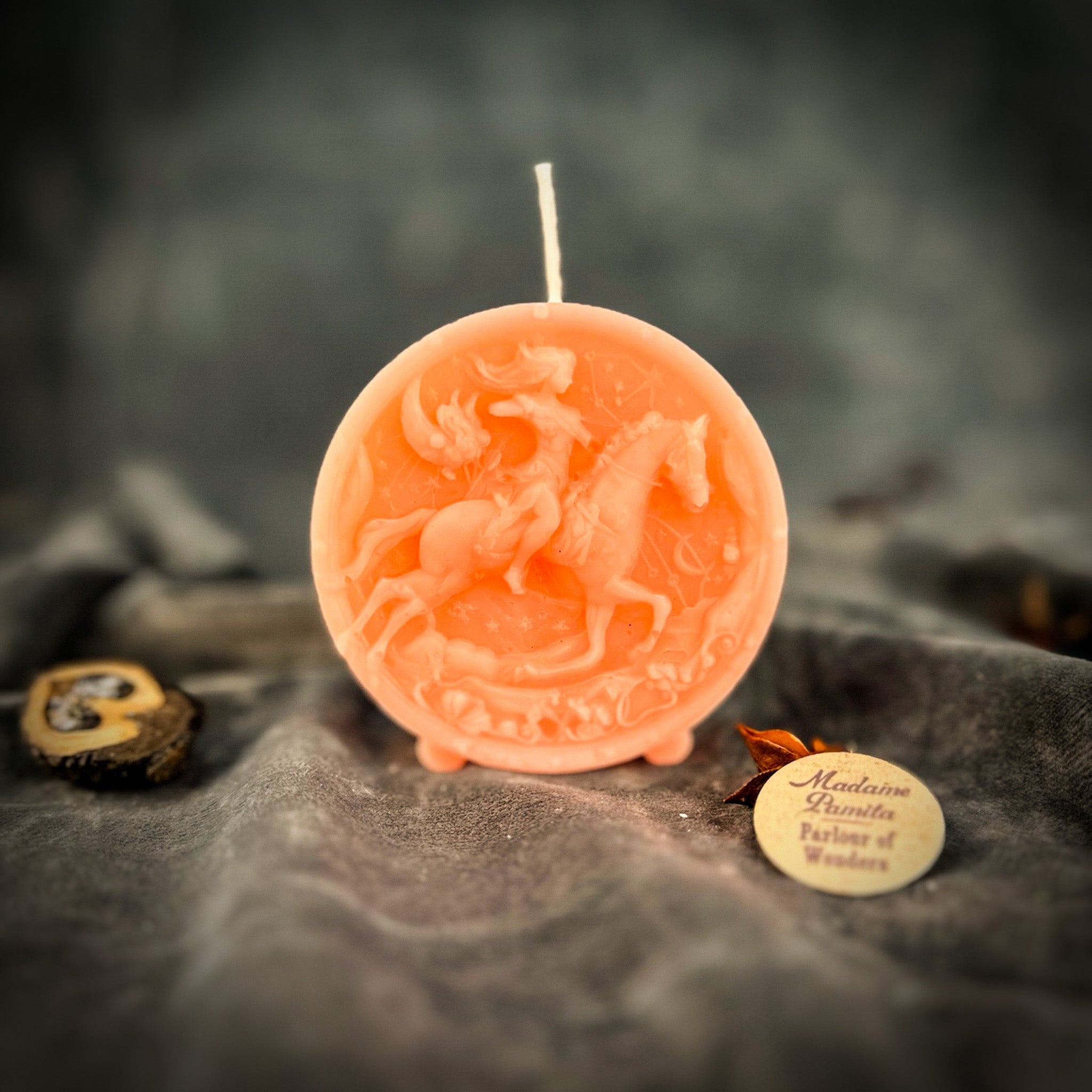 Beeswax Sagittarius Archer Zodiac Spell Candle - Adventure, Wisdom & Optimism | Beeswax Candle | Wiccan Center