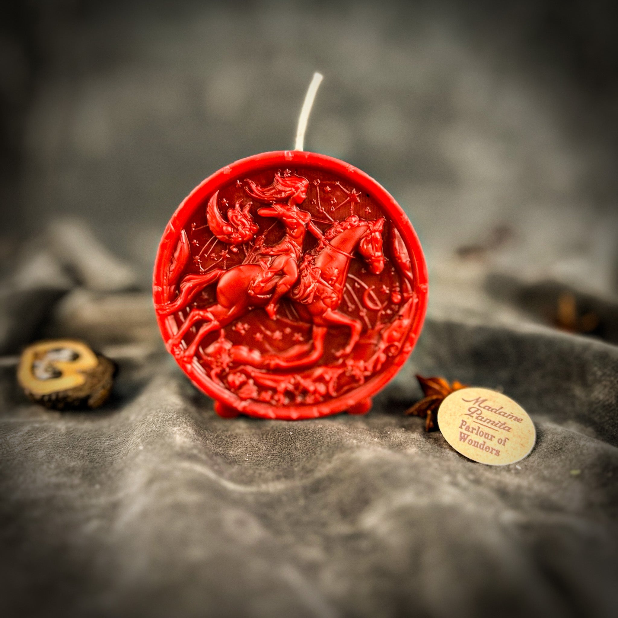 Beeswax Sagittarius Archer Zodiac Spell Candle - Adventure, Wisdom & Optimism | Beeswax Candle | Wiccan Center