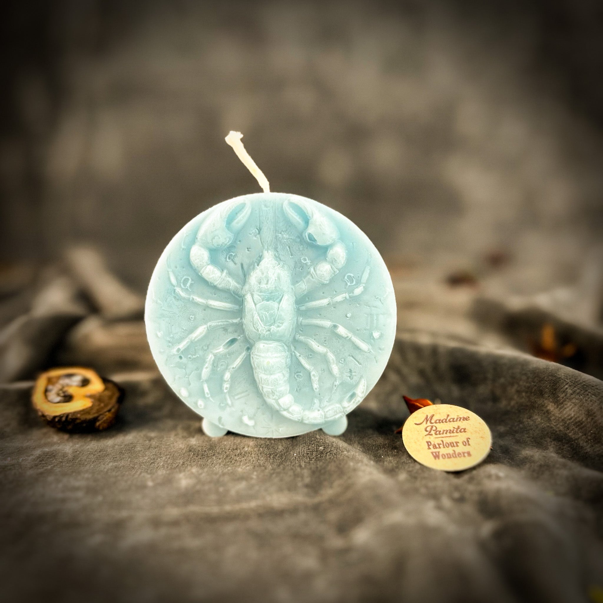 Beeswax Scorpio Scorpion Zodiac Spell Candle - Transformation, Power & Intuition | Beeswax Candle | Wiccan Center