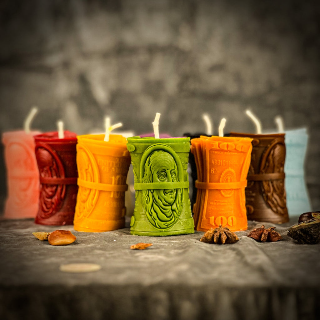 Beeswax Pay Me Spell Candle - Debt Collection & Fair Compensation | Beeswax Candle | Wiccan Center