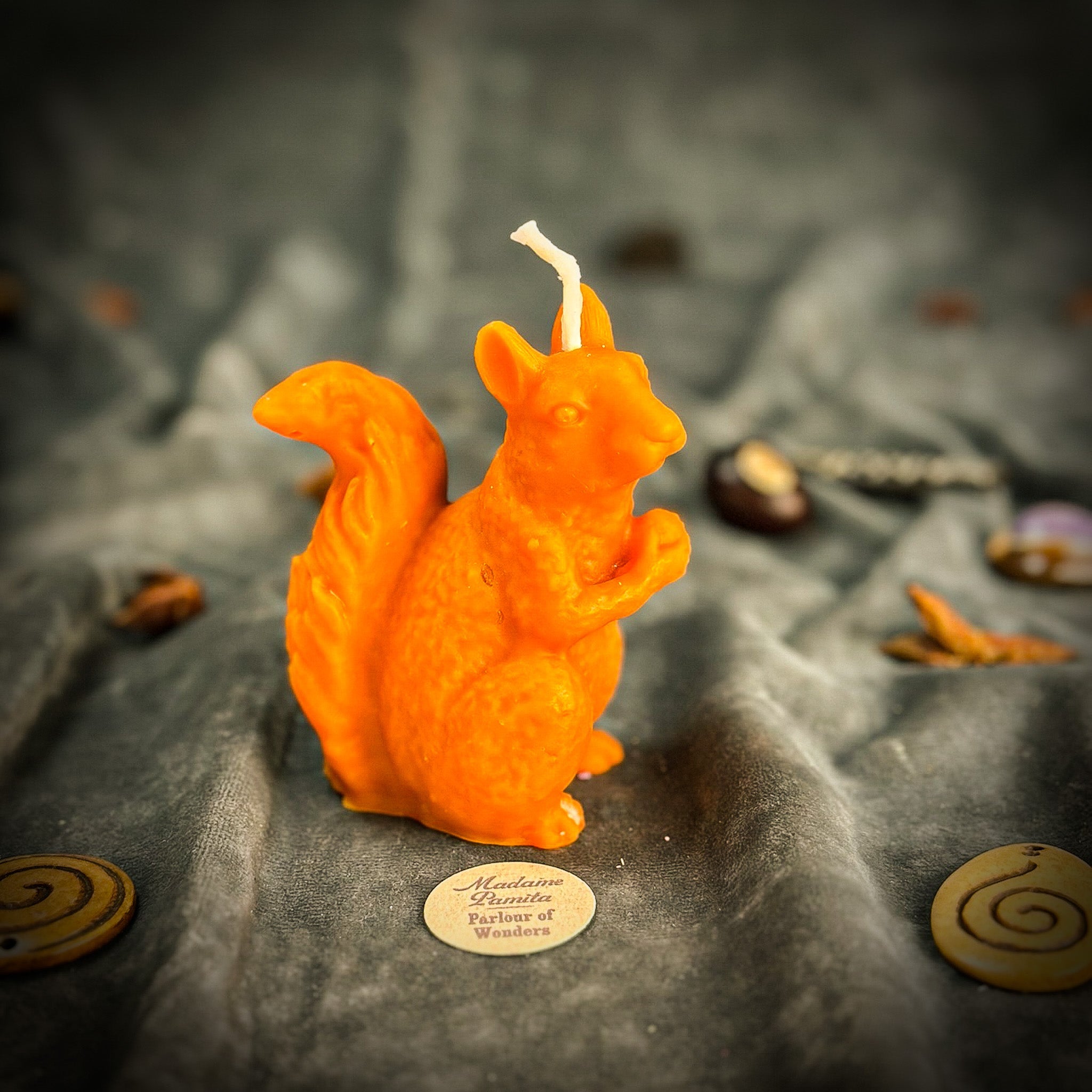 Beeswax Squirrel of Abundance Spell Candle - Savings, Prosperity & Preparation | Beeswax Candle | Wiccan Center