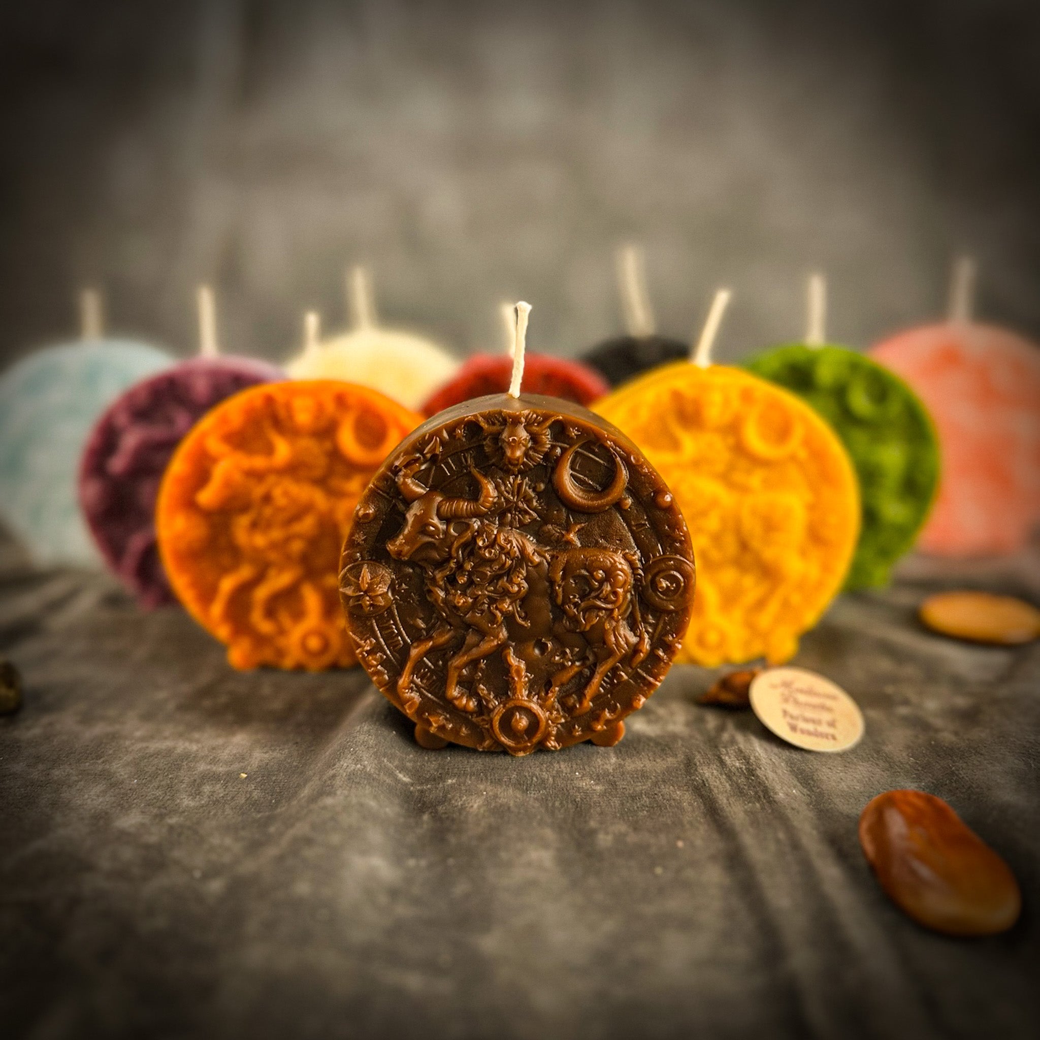 Beeswax Taurus Bull Zodiac Spell Candle - Abundance, Stability & Sensuality | Beeswax Candle | Wiccan Center