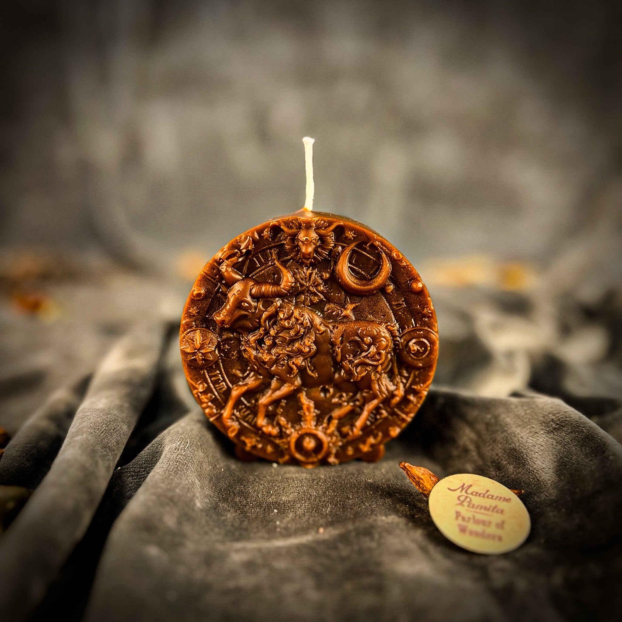 Beeswax Taurus Bull Zodiac Spell Candle - Abundance, Stability & Sensuality | Beeswax Candle | Wiccan Center