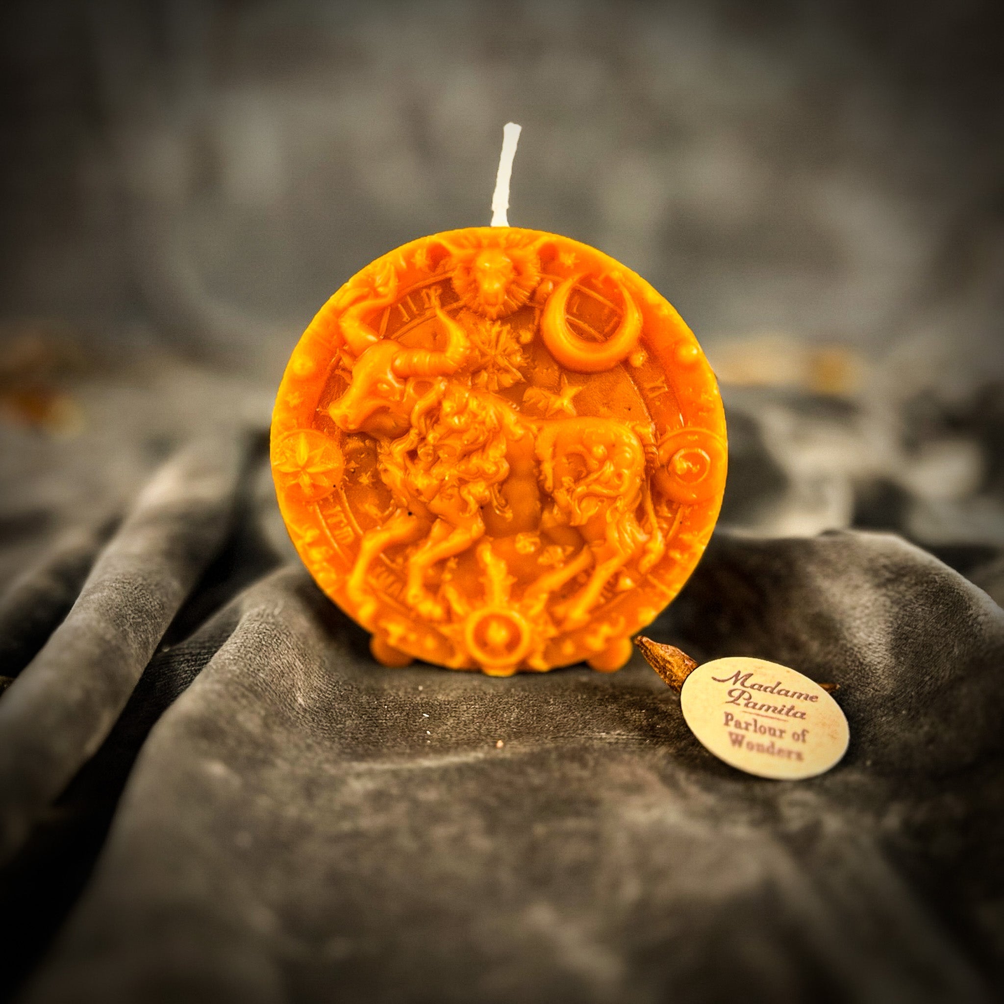 Beeswax Taurus Bull Zodiac Spell Candle - Abundance, Stability & Sensuality | Beeswax Candle | Wiccan Center