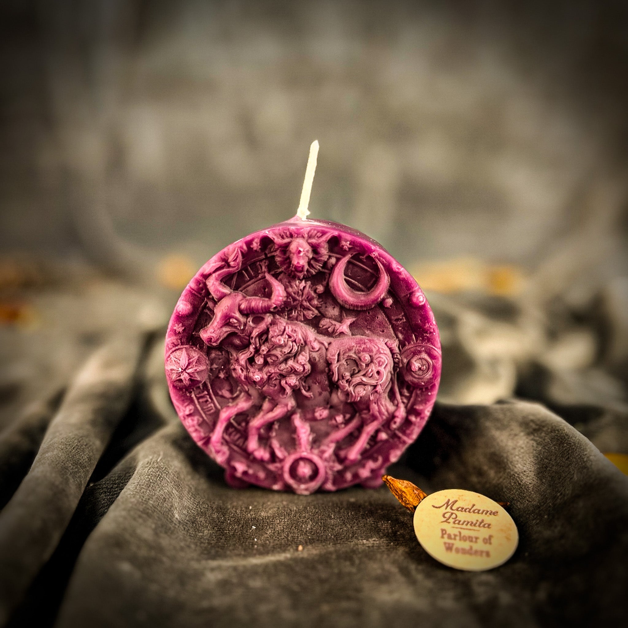 Beeswax Taurus Bull Zodiac Spell Candle - Abundance, Stability & Sensuality | Beeswax Candle | Wiccan Center