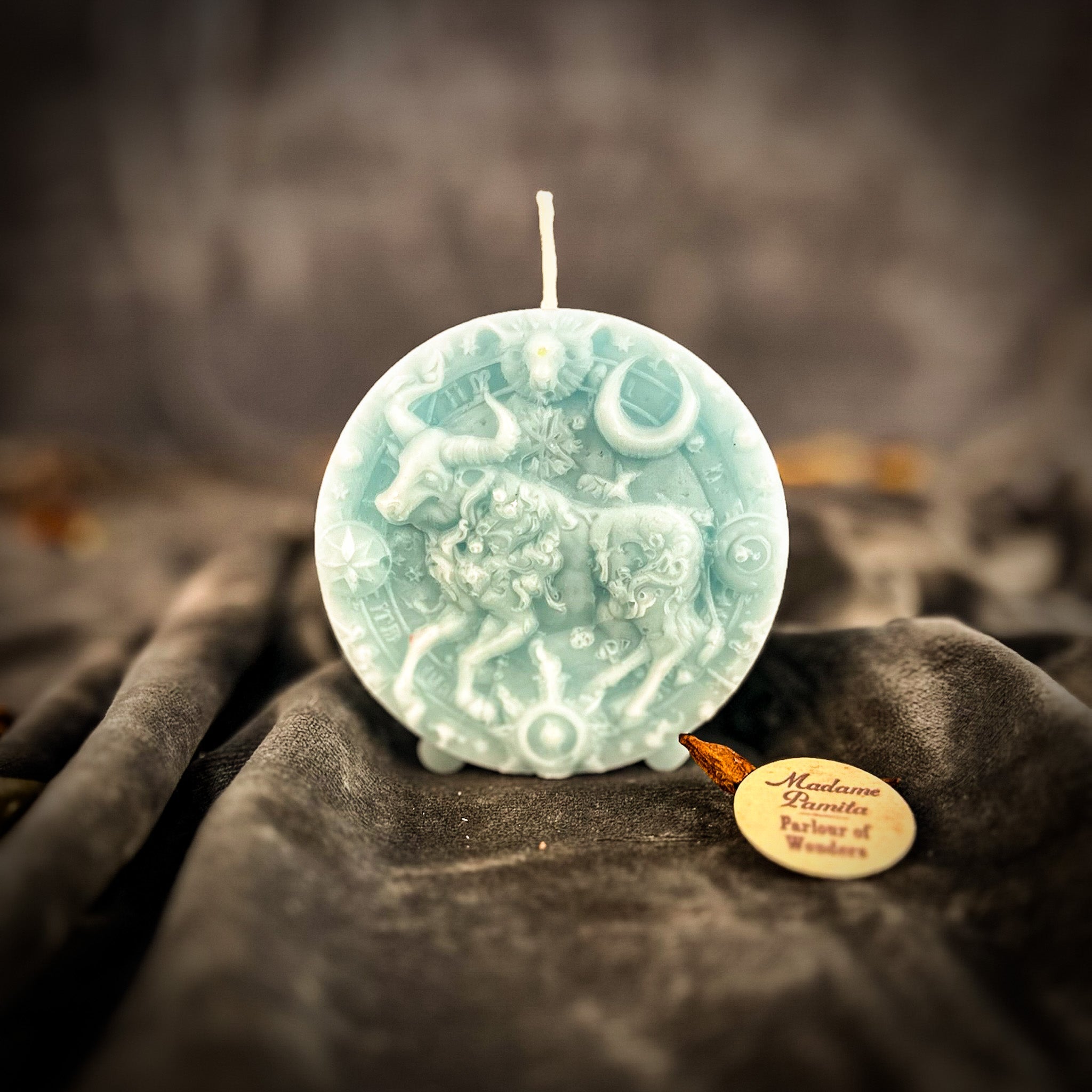 Beeswax Taurus Bull Zodiac Spell Candle - Abundance, Stability & Sensuality | Beeswax Candle | Wiccan Center