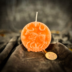 Beeswax Taurus Bull Zodiac Spell Candle - Abundance, Stability & Sensuality | Beeswax Candle | Wiccan Center