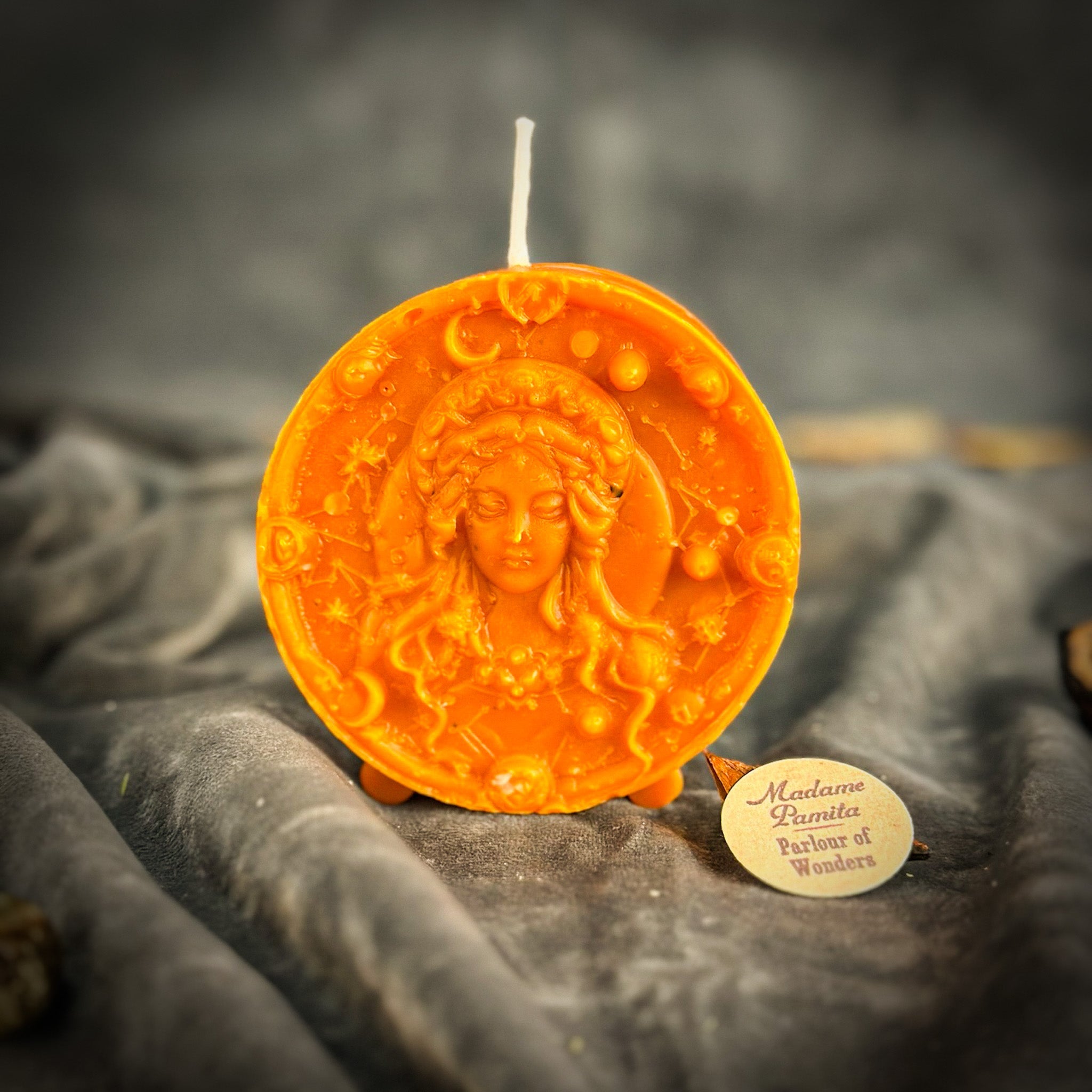 Beeswax Virgo Maiden Zodiac Spell Candle - Focus, Healing & Practicality | Beeswax Candle | Wiccan Center