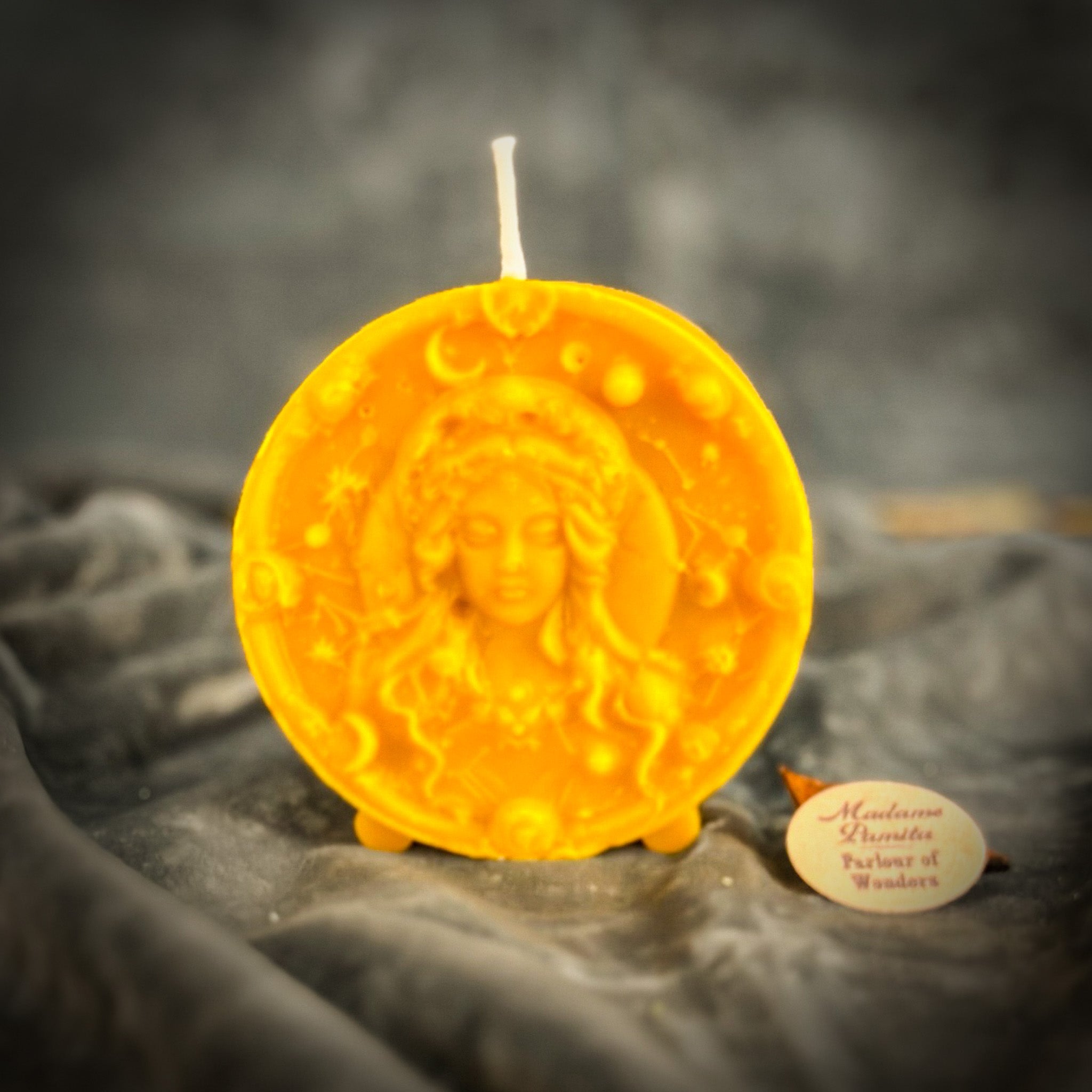 Beeswax Virgo Maiden Zodiac Spell Candle - Focus, Healing & Practicality | Beeswax Candle | Wiccan Center