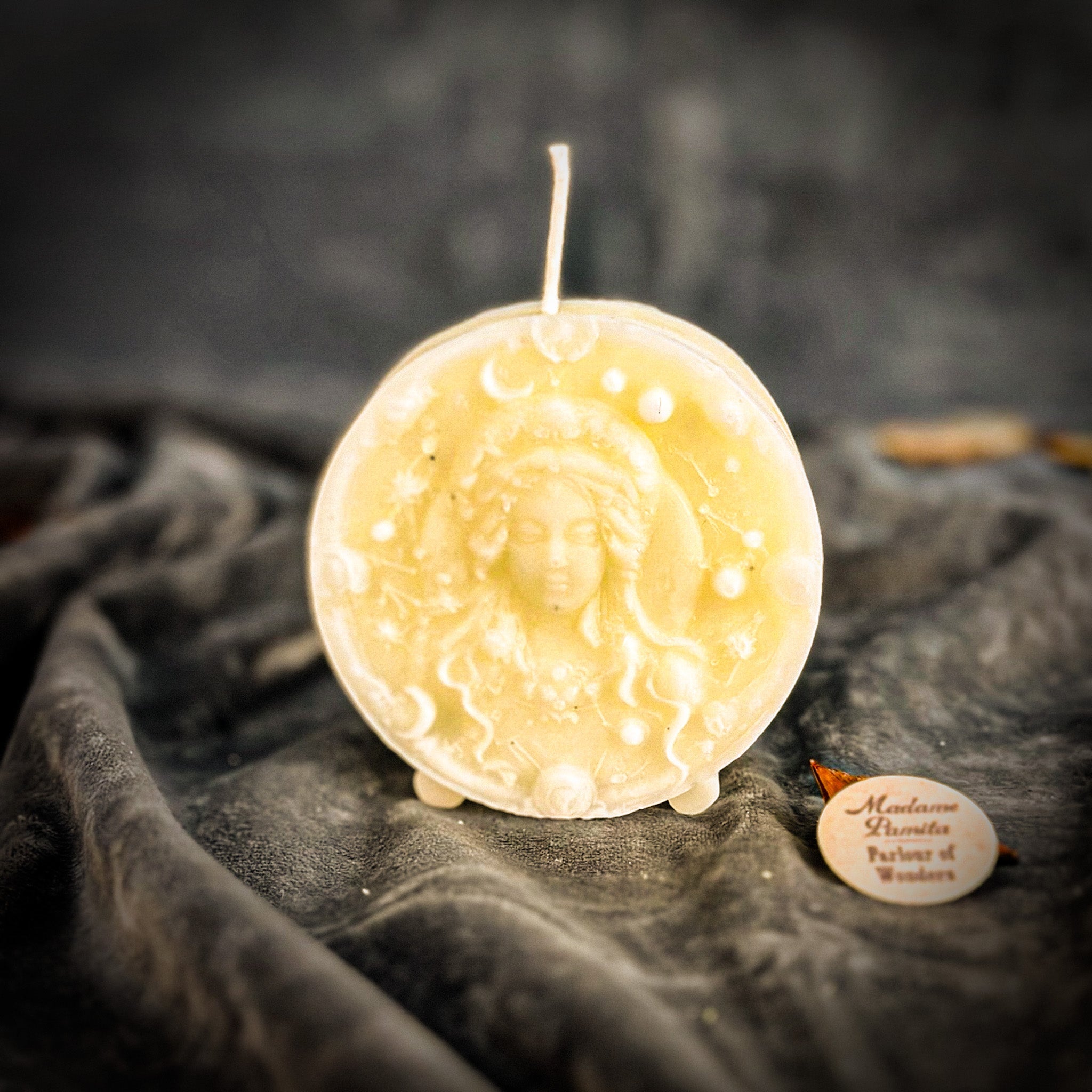 Beeswax Virgo Maiden Zodiac Spell Candle - Focus, Healing & Practicality | Beeswax Candle | Wiccan Center