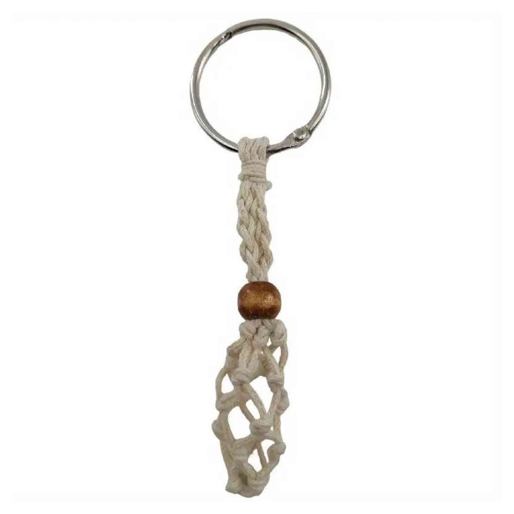 Adjustable Macrame Crystal Holder Keychain | | Wiccan Center