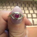 Bold All-Seeing Eye Ruby Ring | Rings | Wiccan Center