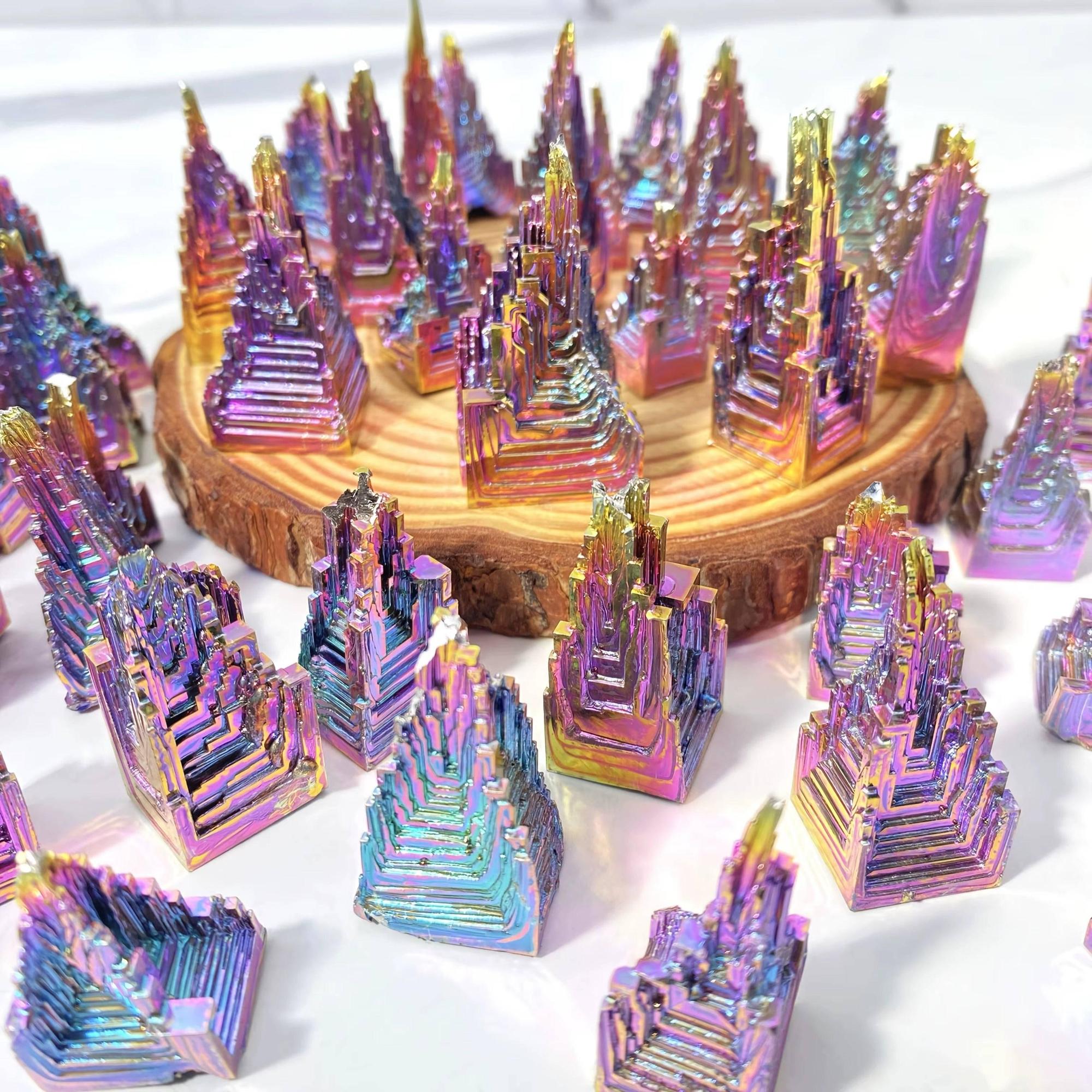 Bismuth Metal Freeform Castles Unique Shapes