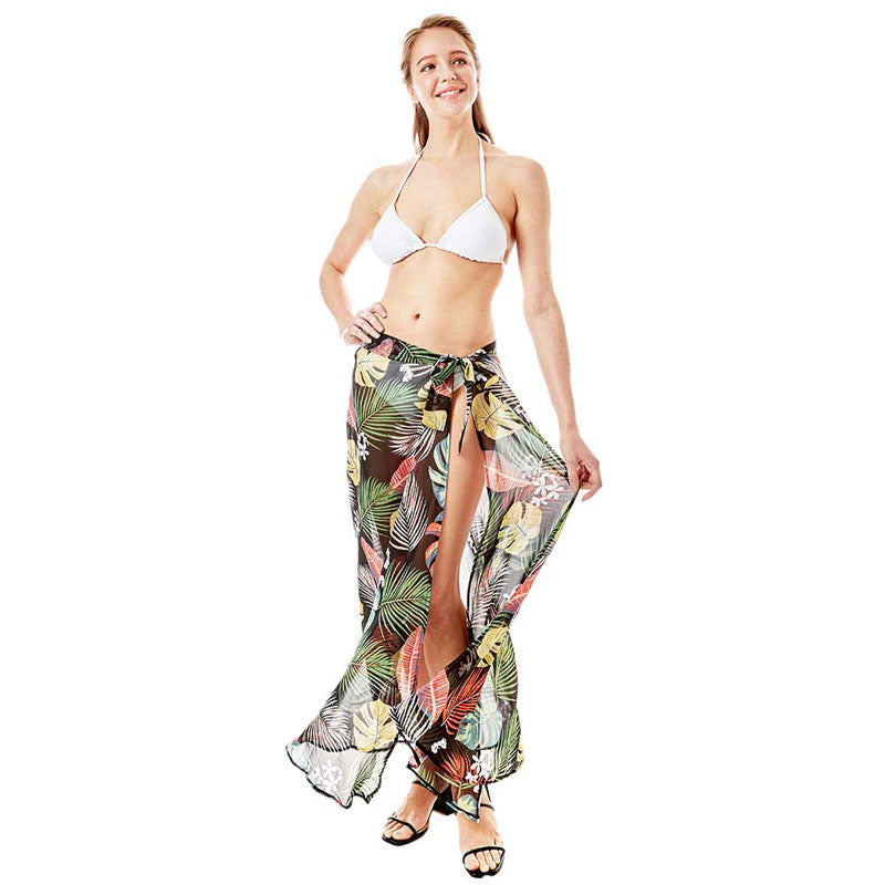 Tropical Leaf Beach Wrap Skirt | Skirts | Wiccan Center