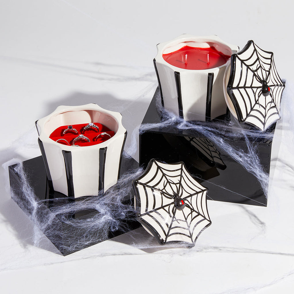 Black Widow - Jewel Candle Ceramic | Jewel Candle | Wiccan Center