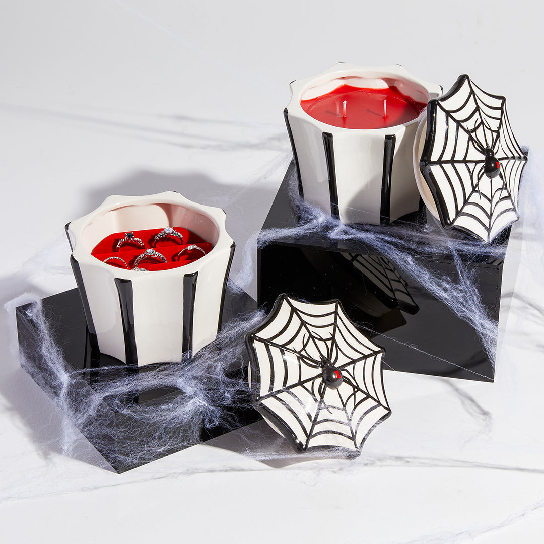 Black Widow - Jewel Candle Ceramic | Jewel Candle | Wiccan Center