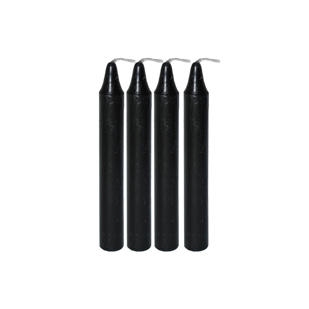 Mini Ritual Candle - Black (Set of 4) | Candle | Wiccan Center