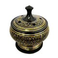 Black Carved Brass Burner | Incense Burner | Wiccan Center