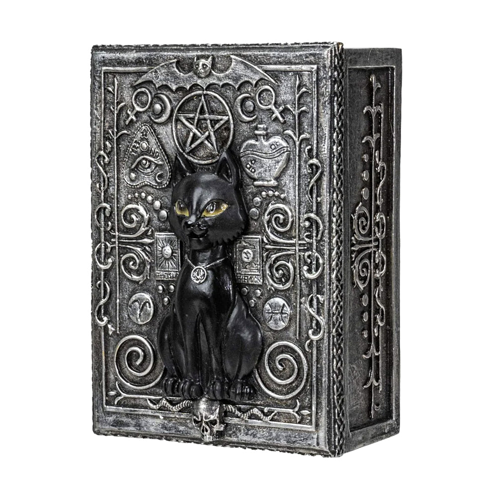 Black Cat Tarot Box | Wood Box | Wiccan Center