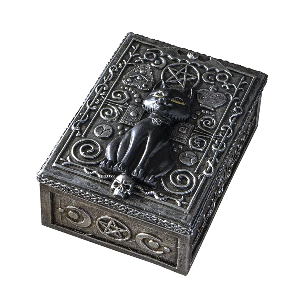 Black Cat Tarot Box | Wood Box | Wiccan Center