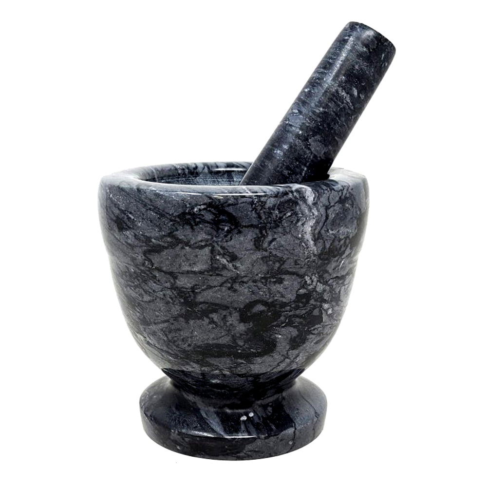 Black Marble Mortar & Pestle 4" | Mortar & Pestle | Wiccan Center
