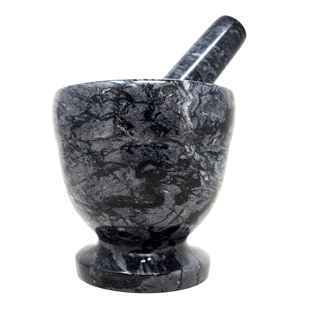 Black Marble Mortar & Pestle 4" | Mortar & Pestle | Wiccan Center