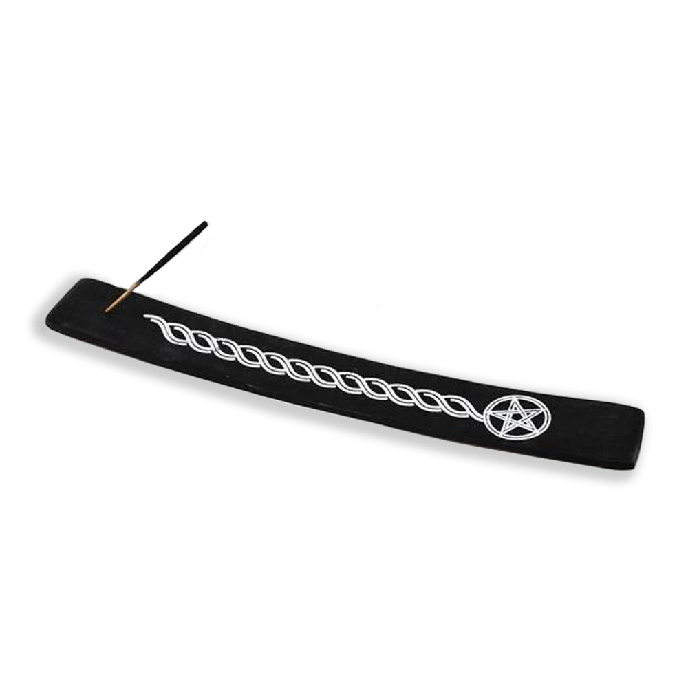 Black Pentagram Ash Catcher | Incense Holder | Wiccan Center