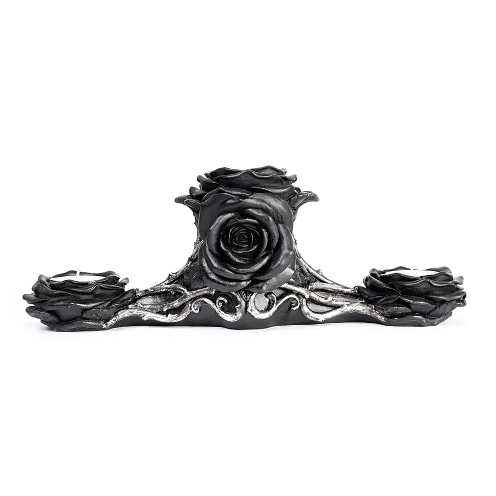 Black Rose Triple T-Light Holder | Candle Holder | Wiccan Center