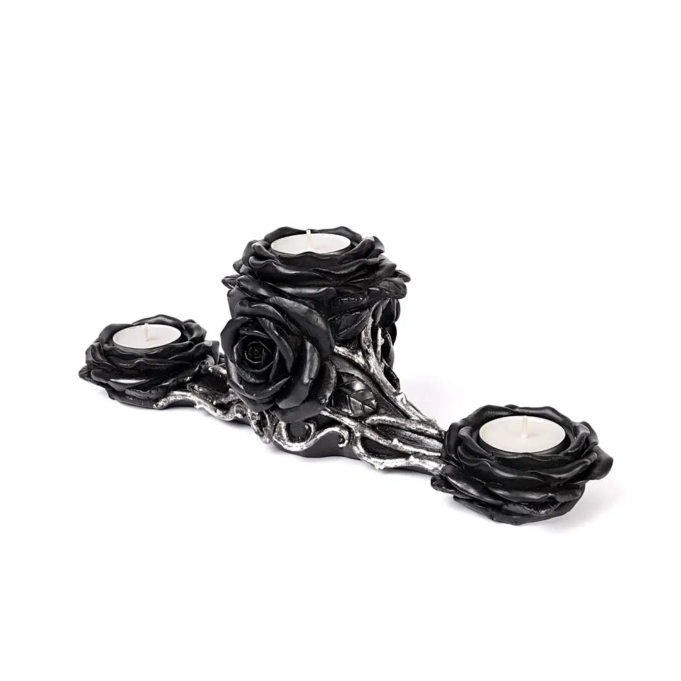 Black Rose Triple T-Light Holder | Candle Holder | Wiccan Center