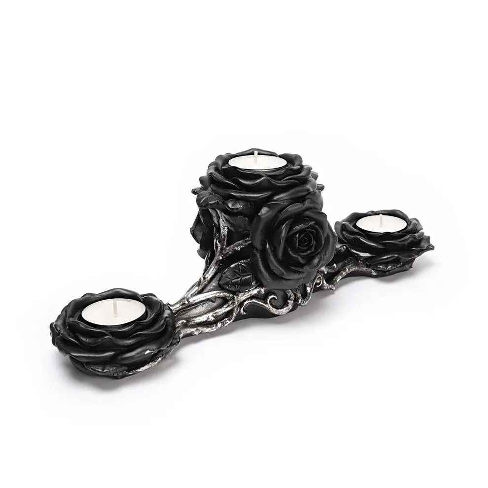 Black Rose Triple T-Light Holder | Candle Holder | Wiccan Center